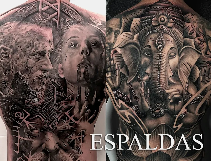 Espaldas completas por Tony Black Tattoo