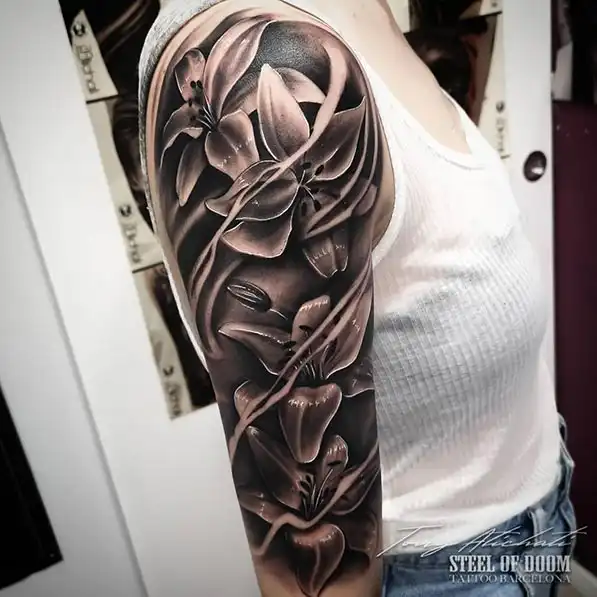 Tony Black Floral tat