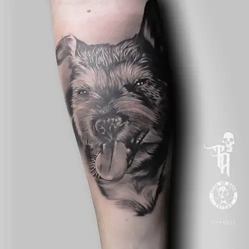 tattoo realista perro