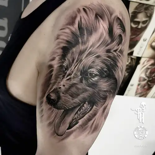 tatuajes realismo de perros