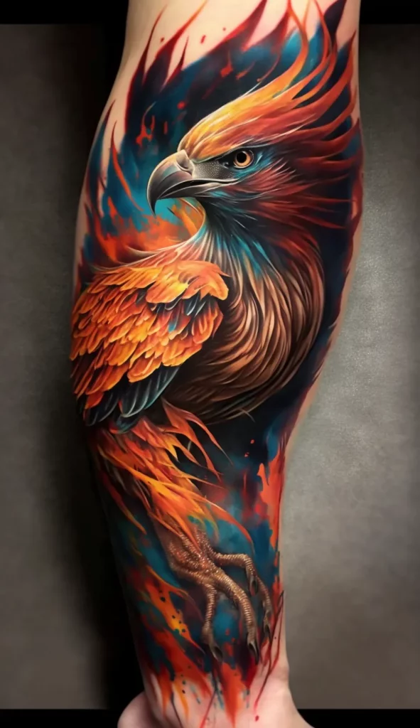 tatuajes ave fenix ideas colores
