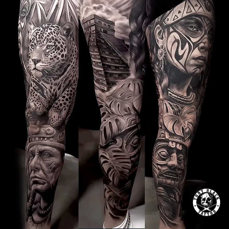 Pierna Completa Tatuador Fotorrealista Tony Black