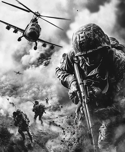 Tatuajes de guerra en realismo