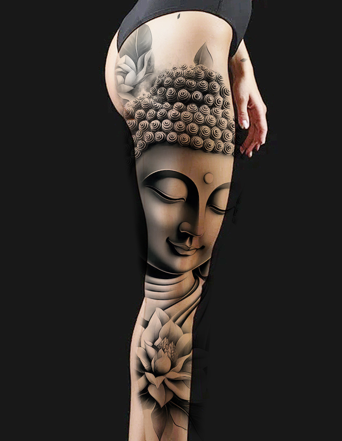 tatuaje buda realismo