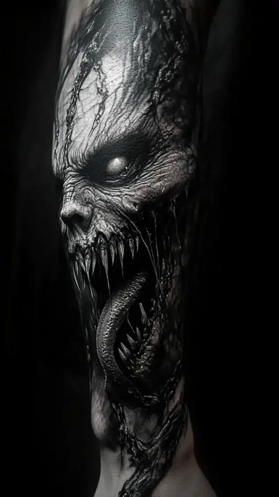 Concepto tattoo realismo demonio