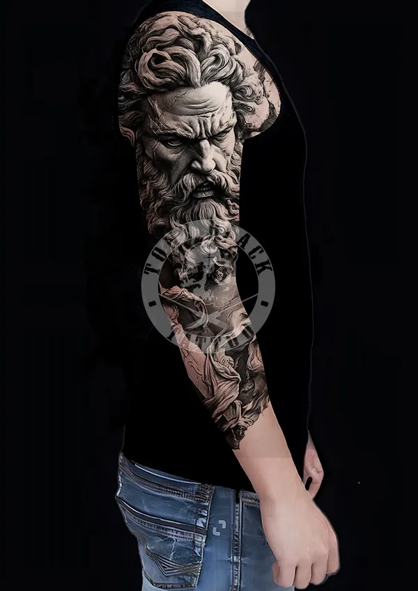 Tatuajes Zeus Realistas Brazo