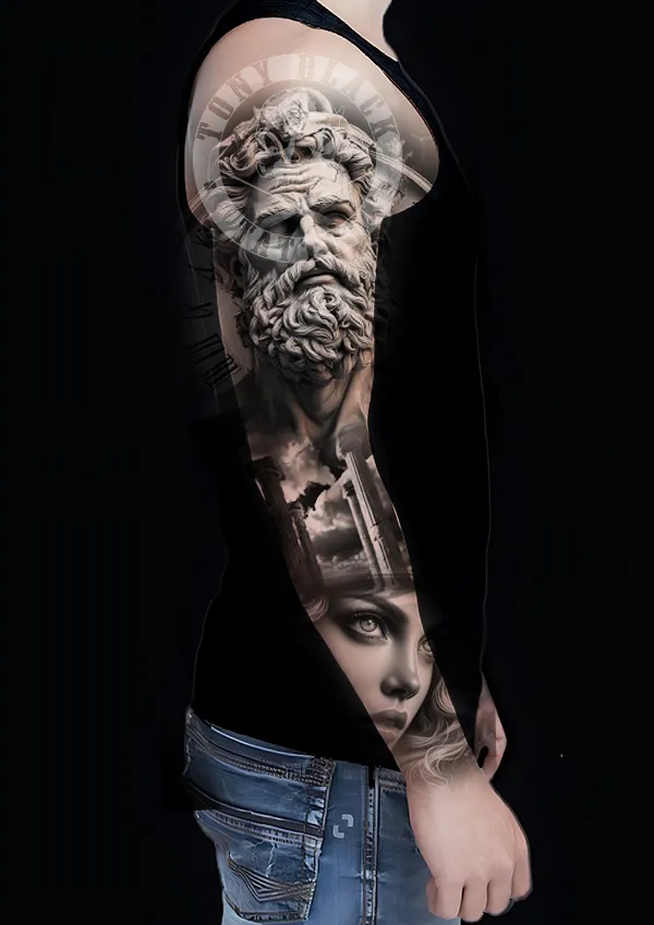 Tatuajes Zeus Realistas Brazo