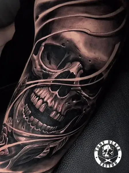 Tatuajes Realismo Calavera por Tony Black