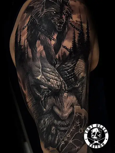 Tatuajes Realismo Kratos God Of War by Tony Black